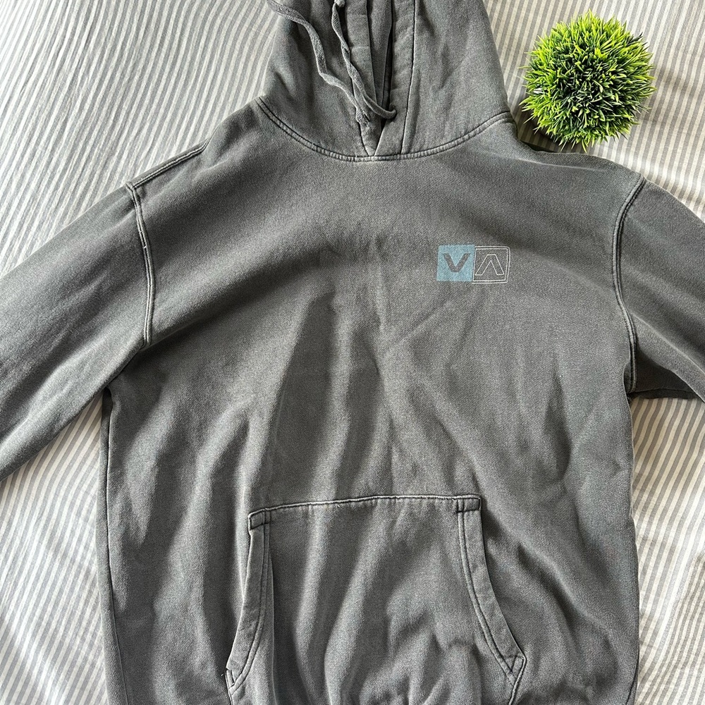RVCA Charcoal Hoodie with Logo